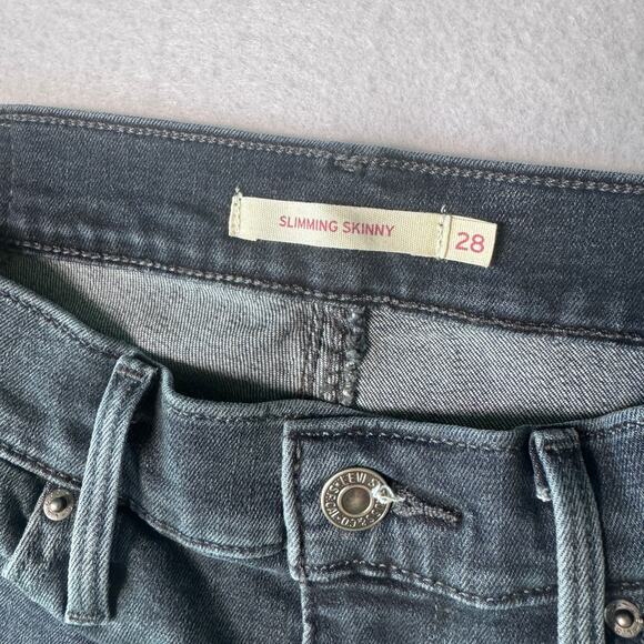 Levi’s Slimming Skinny Women’s Jeans 28x30 Gray Blue - Picture 3 of 5
